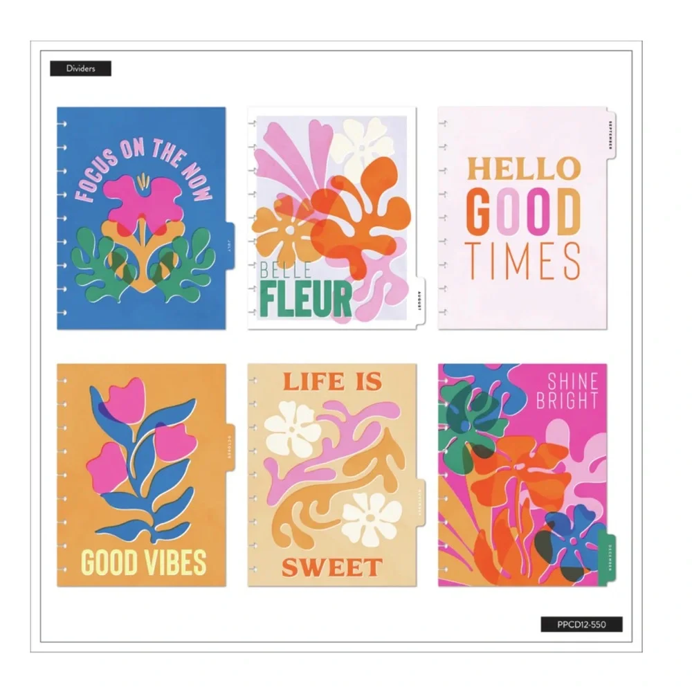 BWT The Happy Planner - 2025 Vivid Tropics Dashboard layout Planner